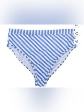 🆕 Jessica Simpson Women's High-Waisted Swim Bottoms Stripe. Size Large. NWT